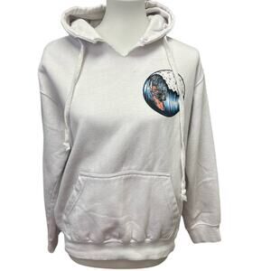 Call Your Mother Mens Medium Surfing Grim Reaper Long Sleeve Sweatshirt Hoodie